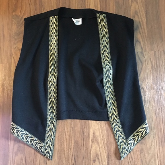 Vintage Leslie Fay black and gold vest - Picture 2 of 4